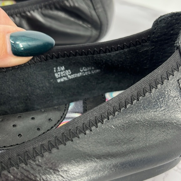 BORN Julianne Leather Ballet Flats Black Size 7.5M Comfy Casual Slip On - Picture 5 of 8